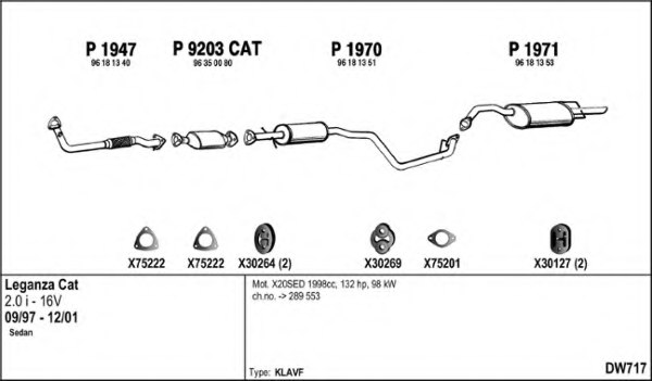 FENNO DW717 Exhaust System